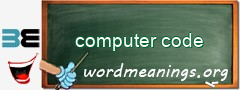 WordMeaning blackboard for computer code
